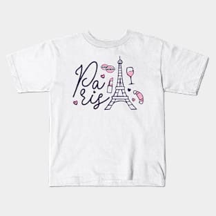 Paris Eiffel Tower Kids T-Shirt